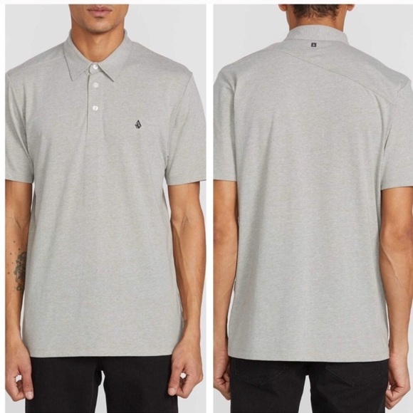 NEW Volcom banger polo shirt in heather gray - Picture 1 of 7